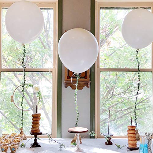 36 Inch White Latex Balloons Large Round Balloon For Birthday Wedding Party Decorations,6 Pcs #TOP6