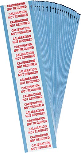 Brady Calibration Labels 0.5 in H x 1.5 in W Cloth Red on White 25 Cards/Pk