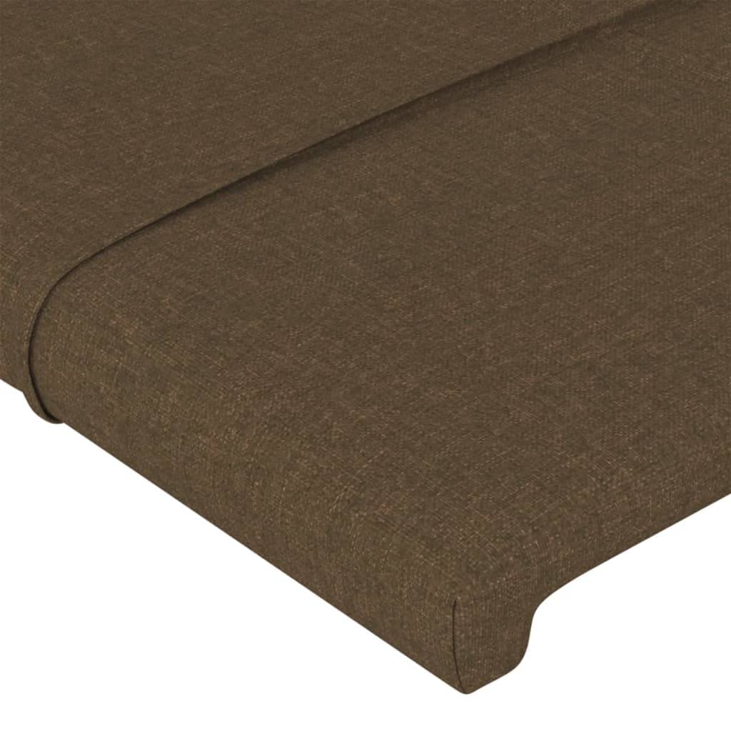 Cabecero de cama LED marrón oscuro, 203 x 16 x 118/128 cm, altura ajustable con tiras LED coloridas, acolchado transpirable, cabecero para jóvenes y adultos en el dormitorio