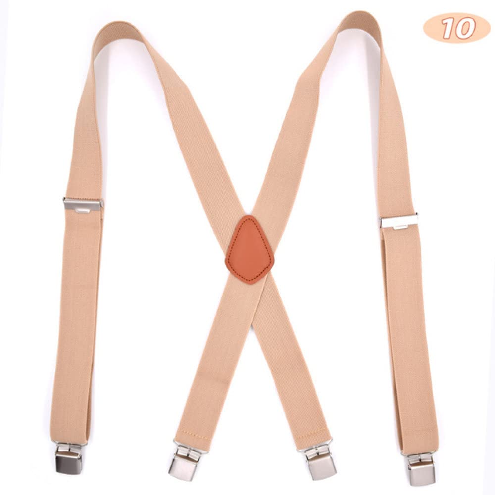 bretelle, Bretelle da uomo 4 clip esterno Cinturino elastico 2,5 * 120 cm Accessori regalo for il padre