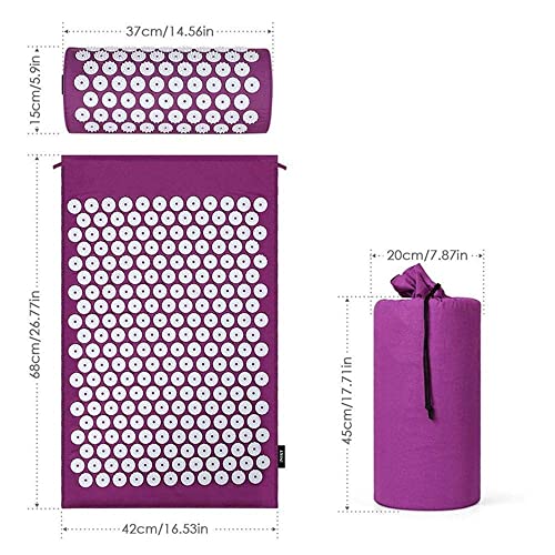 Esterilla de acupresión para dolor de espalda, ciática y cuello TILEZE con almohada 3