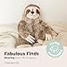 Bearington Sloth Stuffed Animal Realistic Sloth Plush Toy Jungle Plushies, Stuffies for Teens, Kids, Boys & Girls - Simon 10