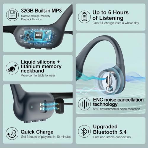 Swimming Headphones Bone Conduction Headphones Bluetooth IPX8 Waterproof - image 8