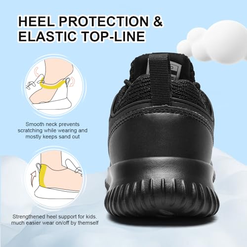 Image of nerteo Girls Shoes Slip on Boys Kids Sneakers Lightweight Tennis Running Walking Gym Fashion Shoes for Little Kid /Big Kid