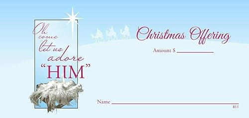 Sobres azules de Navidad para iglesia 100 Sobres azules de Navidad para iglesia 100