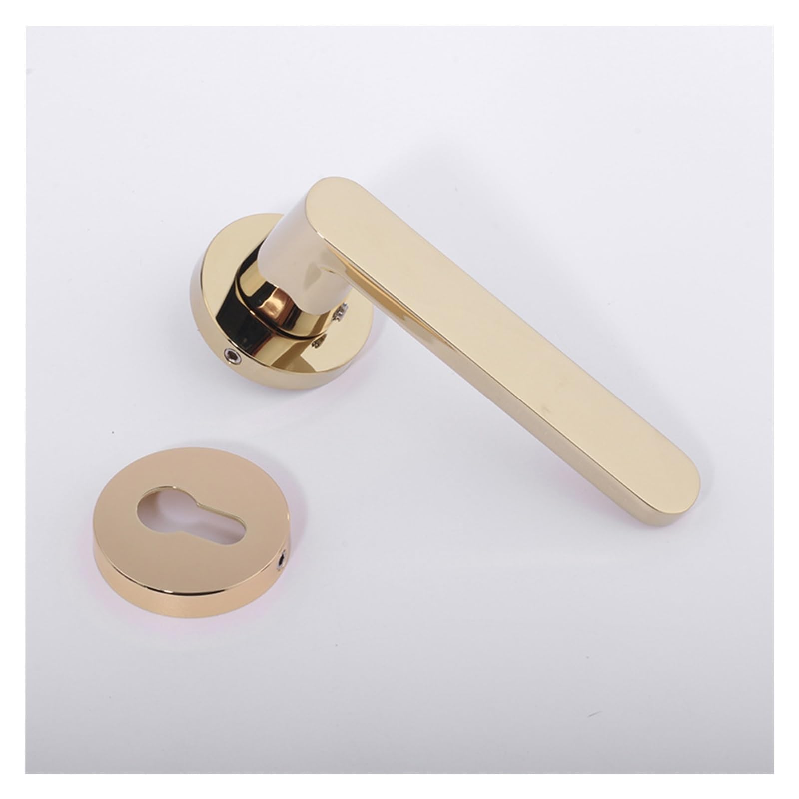 NYRXRYTCA Zinc Alloy Indoor Silent Door Handle Door Lock Bedroom Wooden Door Home Room Door Split Lock(D31 S953 PVD silent)