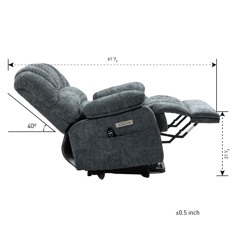 Sillón ergonómico reclinable con masaje y USB miniatura 2