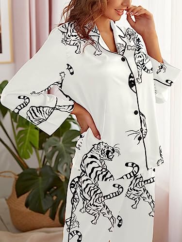 Image of Brosloth Women's Silk Satin Pajamas Pjs Sets Cute Lace Pattern Two Piece Loungewear Set Button Up Pajamas Sleepwear Black