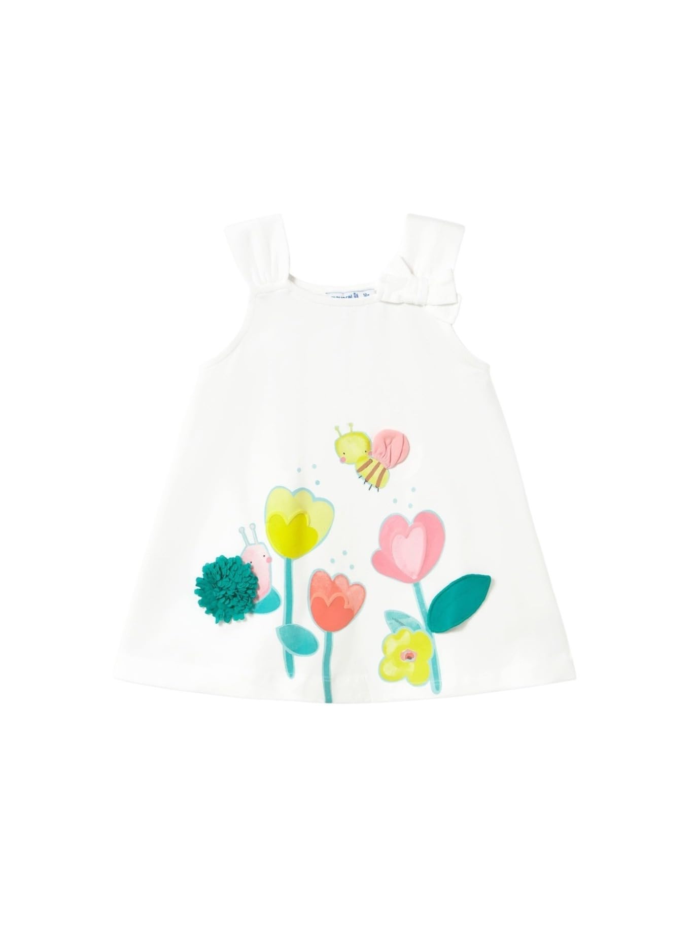 Mayoral Vestido Grafica para bebé niña Blanco