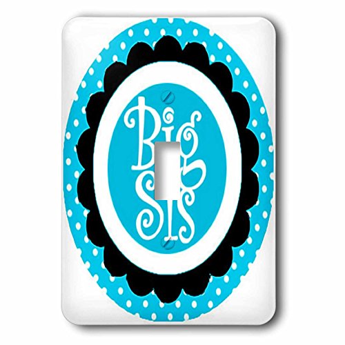 3dRose LLC. LSP_150082_1 Big Sis Sister - Interruptor de Palanca con diseño de Lunares, Color Azul