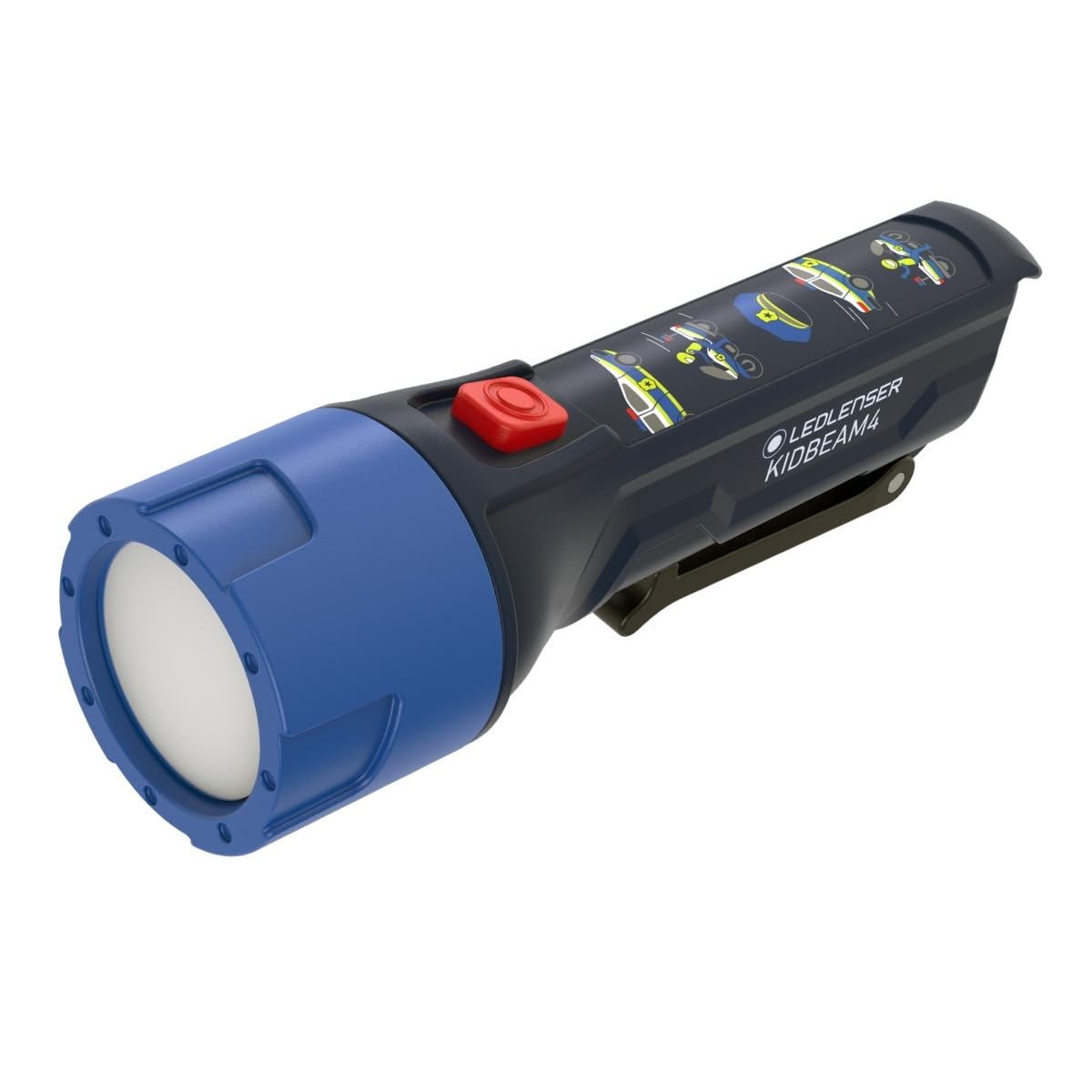 Ledlenser Blue Kidbeam4 Kids Torch, 4 Colour Led Aaa Battery Police Flashlight, Lightweight 72G, Inc Pocket Clip, Auto Shut Off Feature, Excellent For Reading, Camping & Night Time Fun, Gift For Children