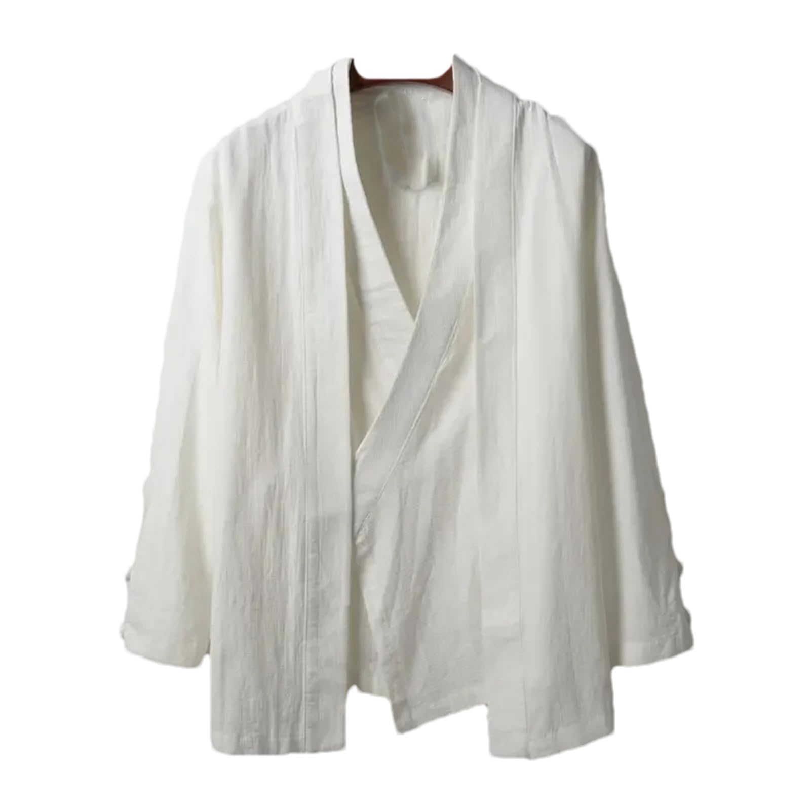 Chiński styl męski len Hanfu kardigan topy Kung Fu koszule japońskie kimono kurtki płaszcze szlafrok odzież orientalna