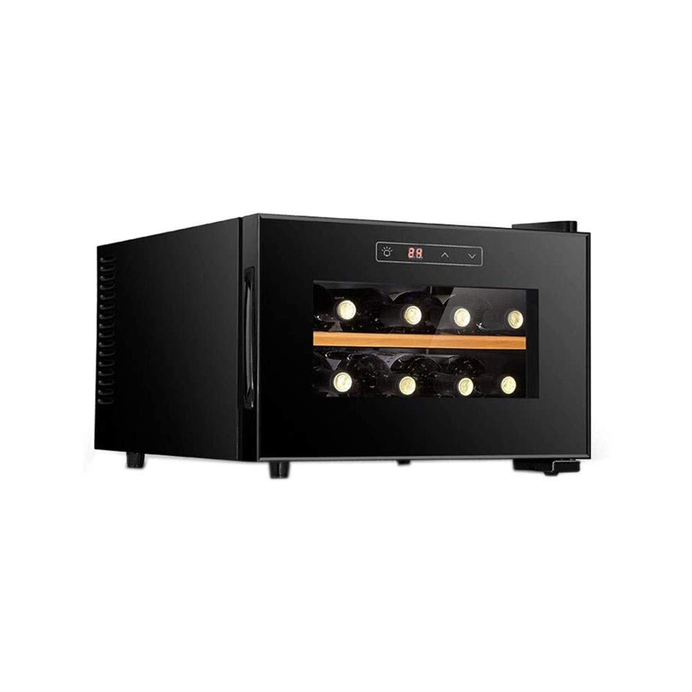 CGKs6anmU 8 Bottles Wine Cooler Fridge Beer Beverage Refrigerator Chiller 11-18℃ Temperature Zone Glass Door Fits for Kitchen Living Room Bedroom Office Hotel