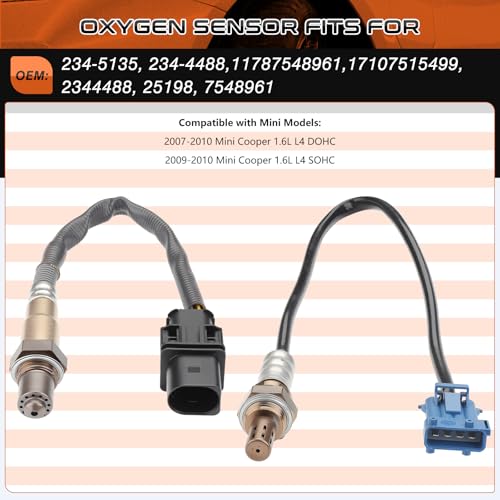 Sensor de Oxígeno 2Pcs para Mini Cooper 1.6L 2007-2010 miniatura 3