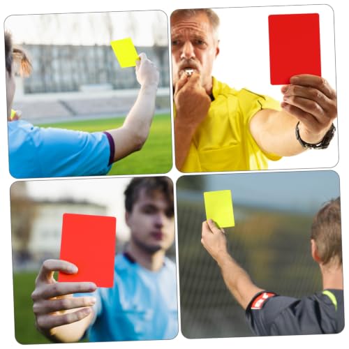 Set de 10 tarjetas de árbitro de fútbol BESPORTBLE PVC miniatura 7