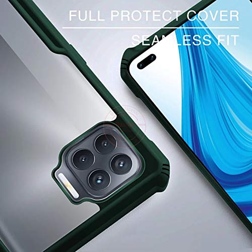 Image of REALCASE Oppo F17 Pro Back Cover Case Stylish | Acrylic Gel Soft Clear Transparent Shock Proof Bumper Back Cover Case for Oppo F17 Pro (X-Black)