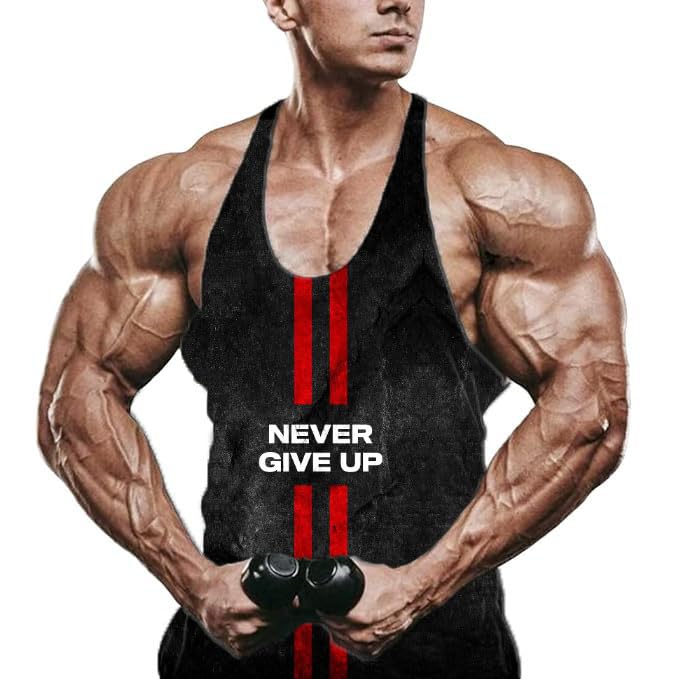 THE BLAZZEMen's Cotton Sleeveless Stylish Digital Printed Tank Tops Gym Vest for Mens L723