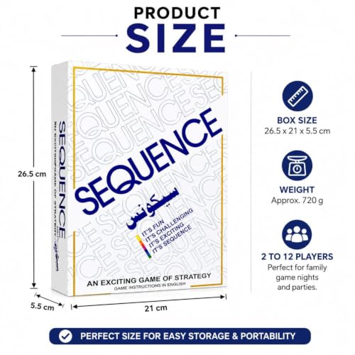 Image of Tickles Jumbo Sequence Strategy Board Game with Large Foldable Mat | Educational Indoor Outdoor Party Game for Kids & Adult (Ages: 7+ Years, Players: 2-12+)