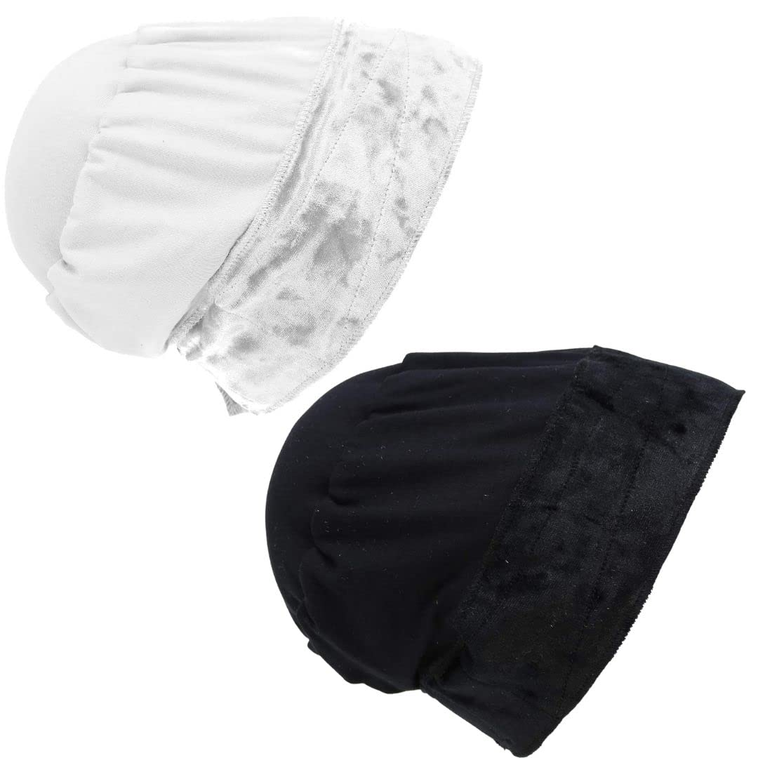 Wrapunzel Head Wrap Shaper Volumizer, Signature Ultimate Wendy Cloud9, Schwarz / Weiß, natürlich aussehend, Hijab