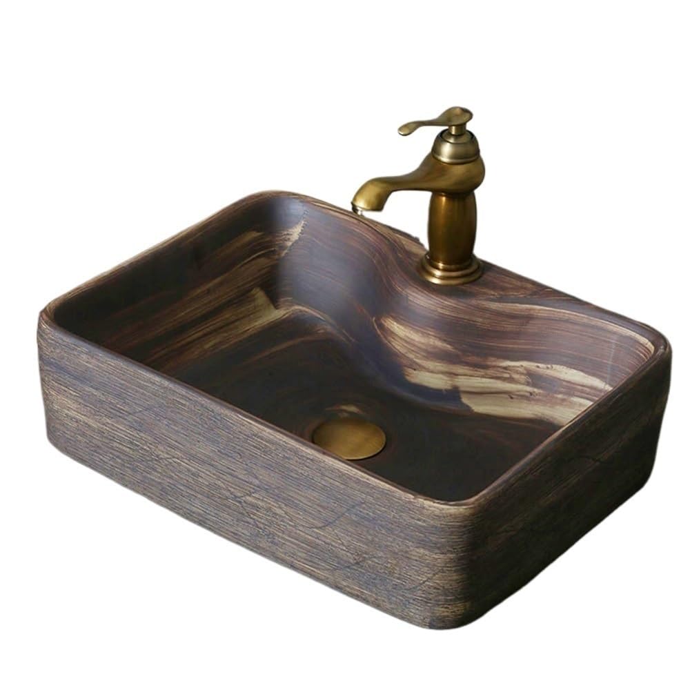 Lavabo da appoggio Lavabo da bagno for esterno con lavabo quadrato appoggio