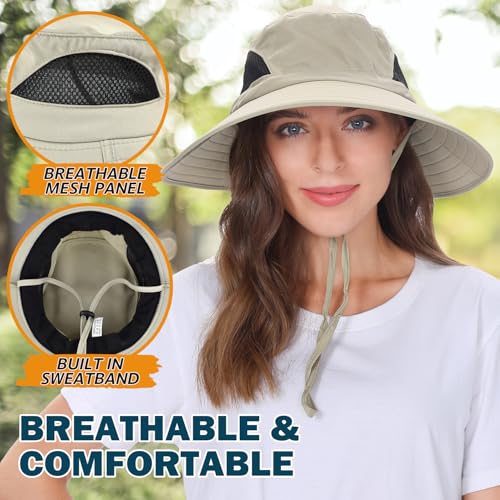 image for EINSKEY Unisex Sun Hat, Waterproof Wide Brim Bucket Hat Packable Booni