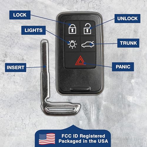 Télécommande Volvo KR55WK49264 KeylessOption boîtier haute qualité S60 - 6