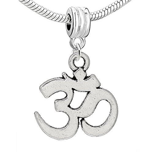 SEXY SPARKLES - Colgante con símbolo de Ohm para mujer, compatible con la mayoría de pulseras de cadena de serpiente