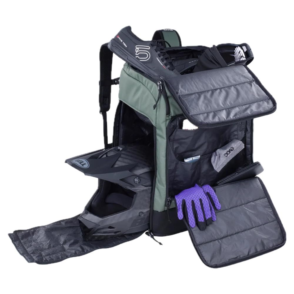 EVOC GEAR BACKPACK 60 Plecak podróżny, plecak turystyczny (stabilny plecak z przegrodą na buty, plecak trekkingowy z przegrodami organizacyjnymi, pojemność: 60 l), ciemnooliwkowy