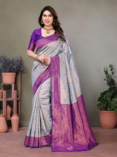 Image of Avantika Fashion Women's Kanjivaram Style Soft Silk Banarasi Sarees With Blouse Piece For Women