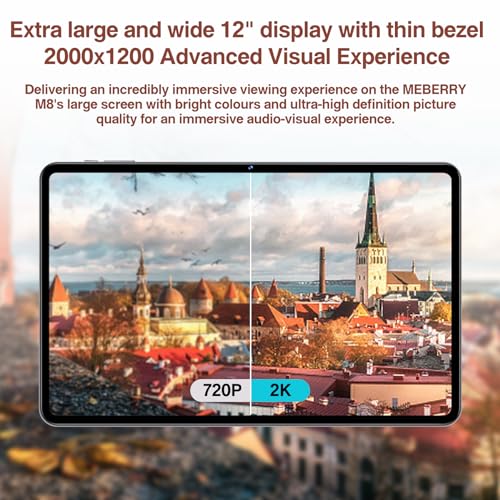 Image of Tablet 12-inch 2K, 16GB RAM + 128GB ROM (1TB TF) Octa-Core | 8000 mAh | 2000 x 1200 Pixels | 5MP + 13MP + 2MP | Bluetooth 5.0 |5G WiFi, Brown Tablet