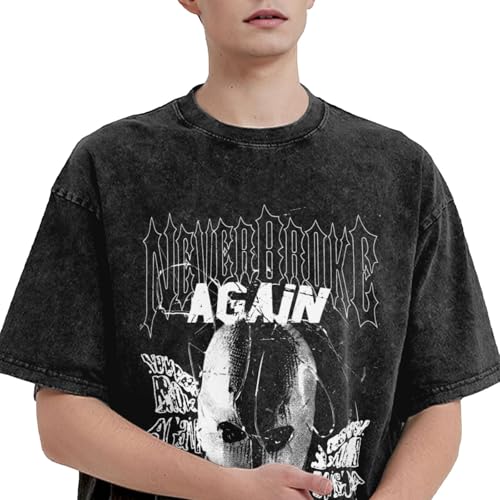 YoungboyS 2025 Music Tourt Shirts Mens Loose Novelty Cotton Retro Tops Black3