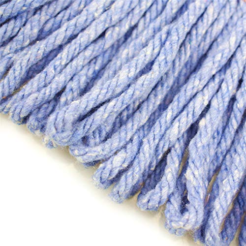 Image of Mop Head Replacement Commercial Heavy Duty String Blue Wet Mop Heads for 3 Typs Commercial Mop Handle(4 pcs,Large,Weight 23oz)