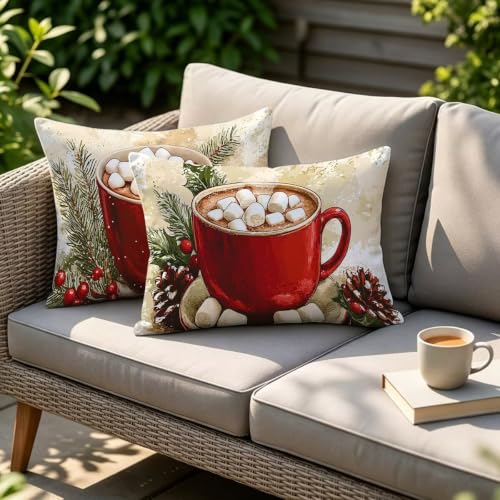 Housse coussin extérieur imperméable 40x80 anti-tache pour chaise de jardin