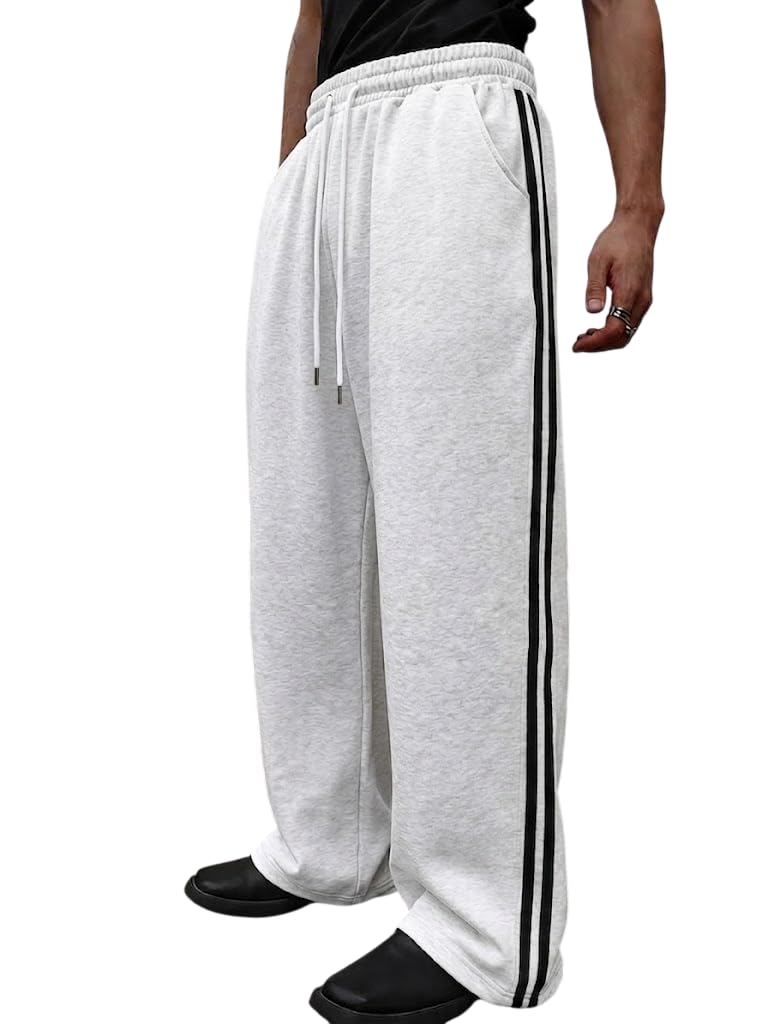 dockstreet Men's White Track Pant Himalayan White - Image 1