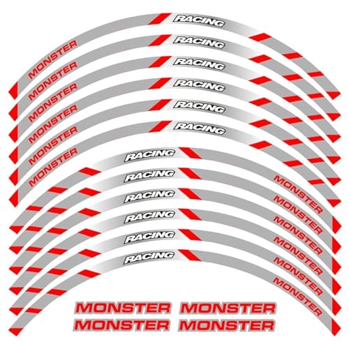 Autocollant roue moto réfléchissant pour jante Ducati Monster 1200SR 695 696 796 1100 S4R S6 Color14