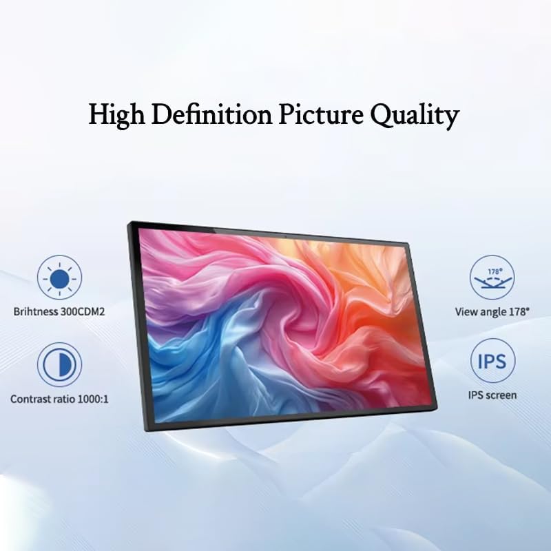 Image of Slim Edge 15.6 inch Android 14 RK3576S Octa-core Digital Signage, Wall Mount 1080P IPS Touch Screen Tablet with POE, 4G+64G, Smart Home Control Panel Surveillance Monitor (NO Battery NO Camera)