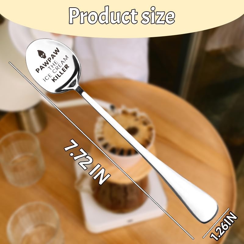 Engraved Granddad Spoon Gift - Personalized Porridge/Coffee Spoon For Grandpa, Papa, Pawpaw - View #4