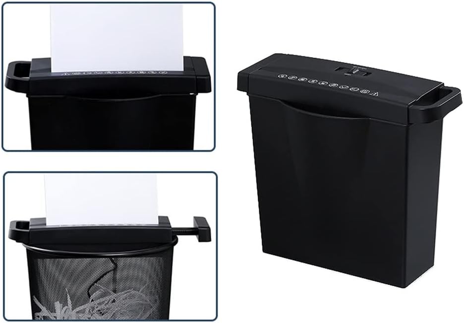 6 Strip Cut Paper Shredder Micro Photo Portable Electric Silent A4 Home Office Use 7L Capacity