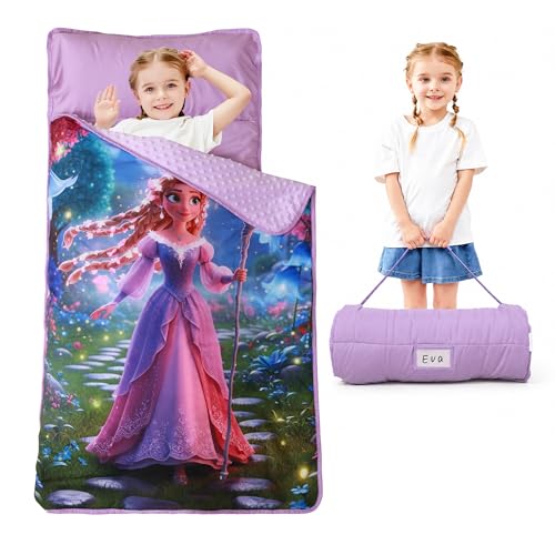 Image of Lasoftan Toddler Nap Mat with Pillow and Blanket, Extra Large Rolled Napping Mats,Slumber Bags for Boys Girls,Kids Sleeping Bag for Daycare, Preschool Travel Camping