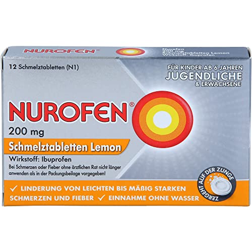 NUROFEN 200 mg Schmelztabletten Lemon bei Schmerzen & Fieber 12 stk