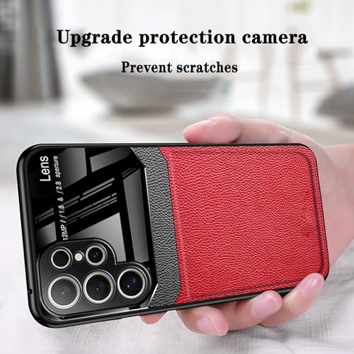 Protection objectif Samsung S25 coque fine cuir marron antichoc - 2
