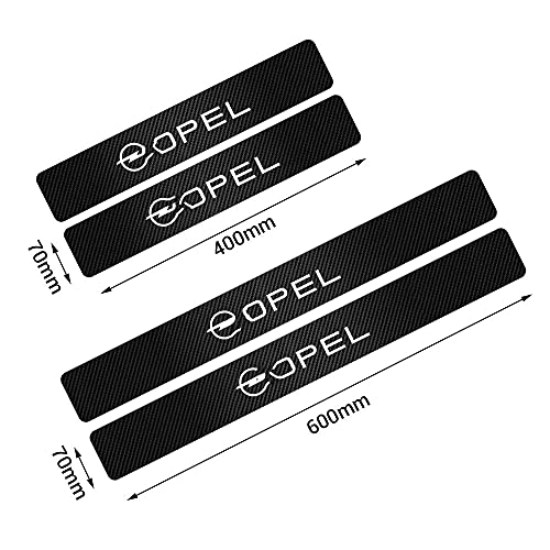 4 STUKS Auto deur drempelbeschermer koolstofvezel deur sill decor sticker voor op-el OPC Mokka Vectra Insignia Astra… - Image 4