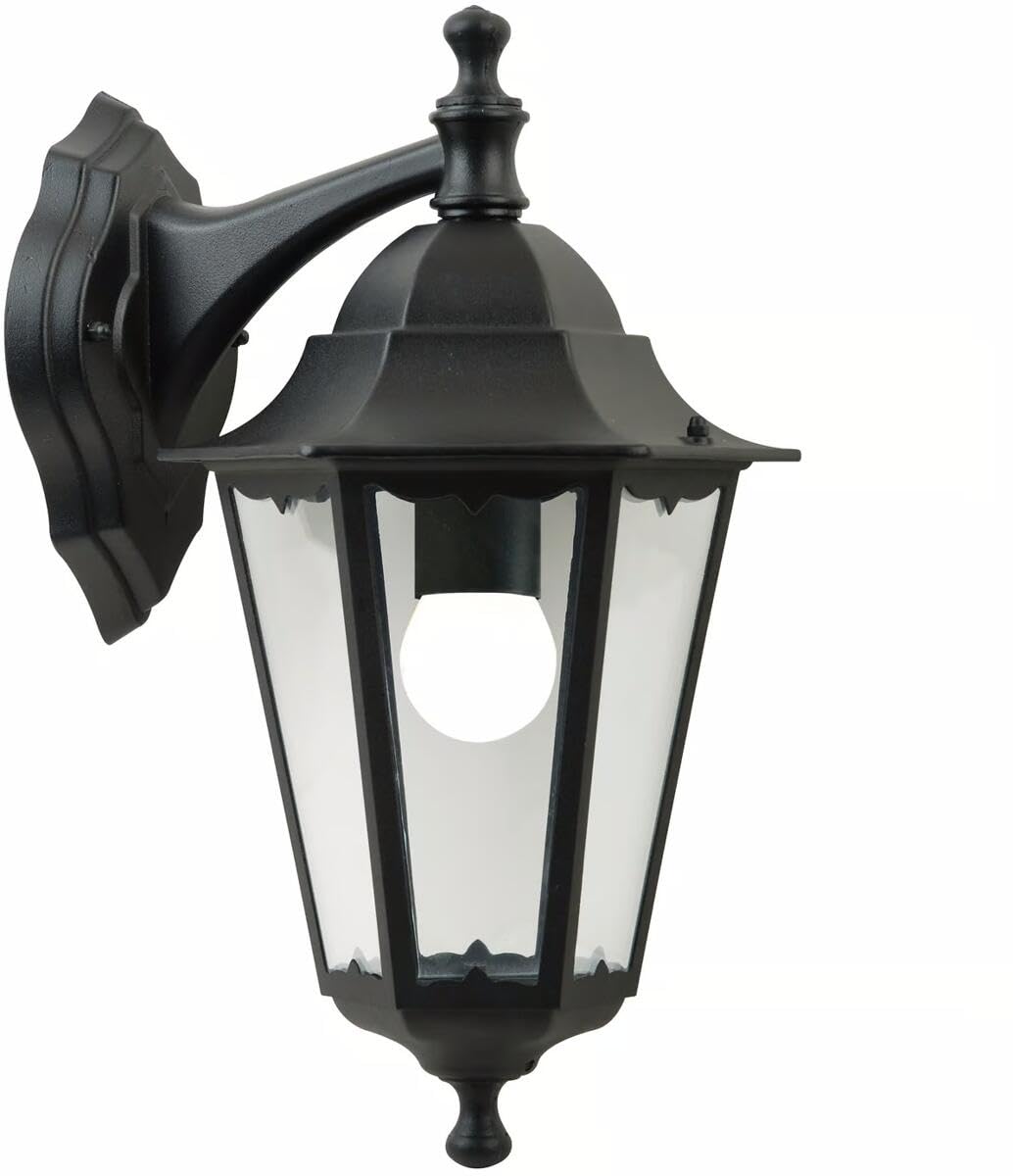 Nordlux Cardiff Down Outdoor Wall Light - Black Aluminium - E27