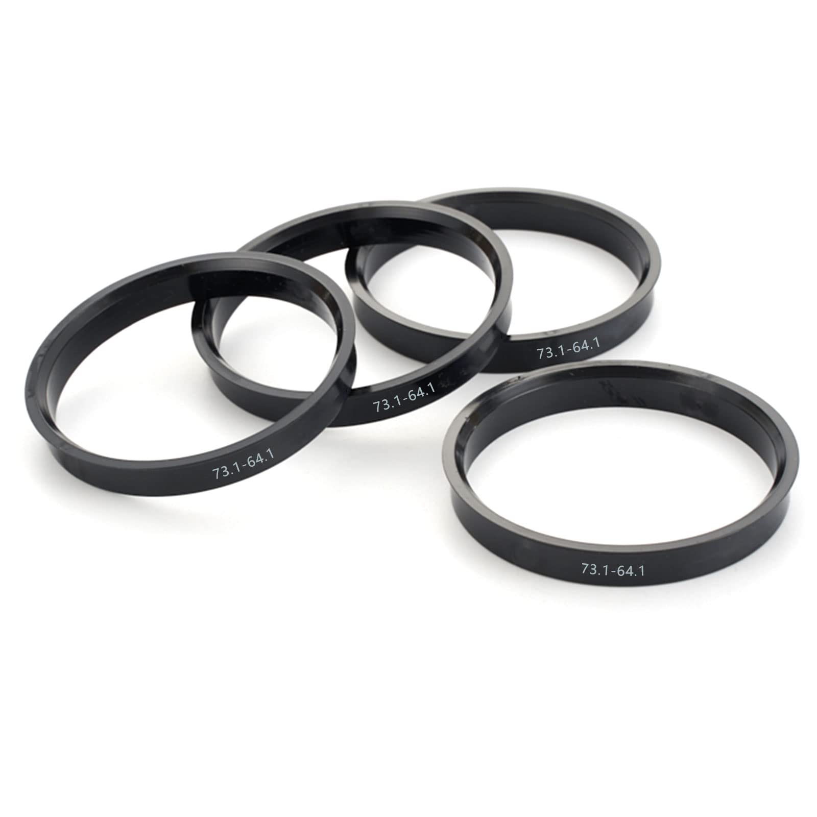 4 Anneaux De Centrage Moyeu 73.1 Mm à 70.3 Mm - Plastique Noir - Adaptateurs Jantes Voiture