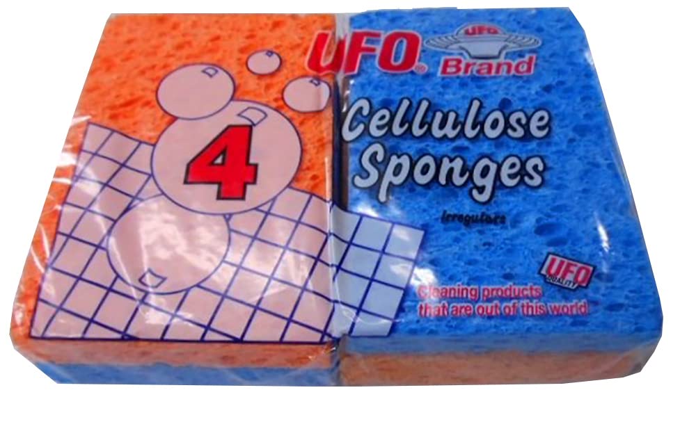 New 351937 Ufo Sponge Cellulose 4 Pc Assorted Color (-Pack) Kitchen Utensil Cheap Wholesale Discount Bulk Kitchenware Kitchen Utensil Others