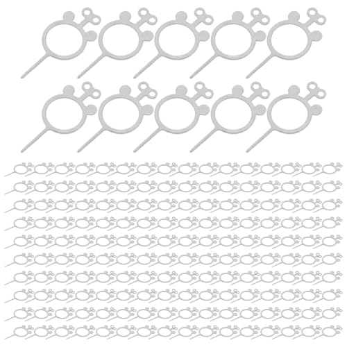 SMASOLO 400 Unidades De Herramienta Extractora De Tarjetas Sim para Teléfonos Móviles Incluye Adaptador Aguja Y Soporte para La Bandeja Sim Color Plata