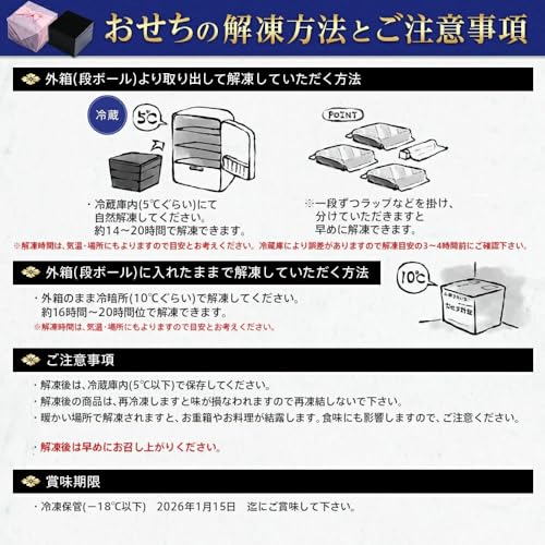 小樽きたいち 海鮮おせち 秀峰~彩~ 8寸三段重 全47品 の商品画像 8