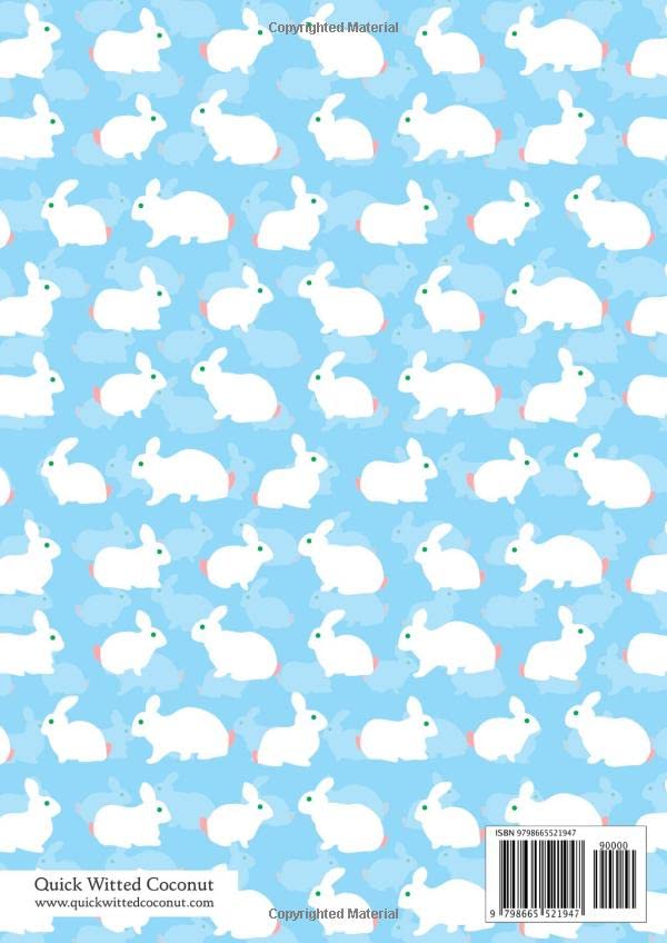 Rabbit Notebook - Lined Pages - A4 - Premium: (Pastel Blue Edition) Fun notebook 192 lined pages (A4 / 8.27x11.69 inches / 21x29.7cm) - Image 2