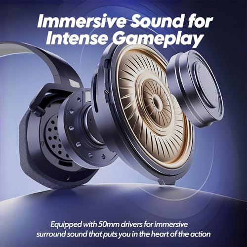 Image of NUBWO Wireless Gaming Headset with Mic for Ps5 Ps4 PC, Zero Interference, 100-Hour Battery All-Day Play, 23ms Sync for Fortnite & Call of Duty /FPS Gamers, Triple Mode All Devices Compatible - Gray
