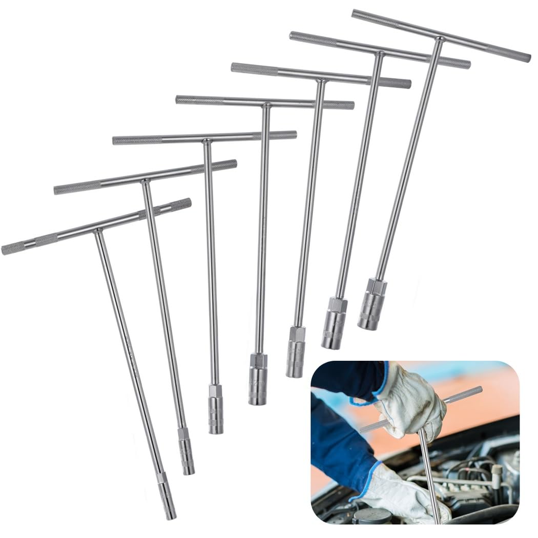 Clés à douille en T en acier lot de 7 pièces de 6 à 14 mm pour vos travaux